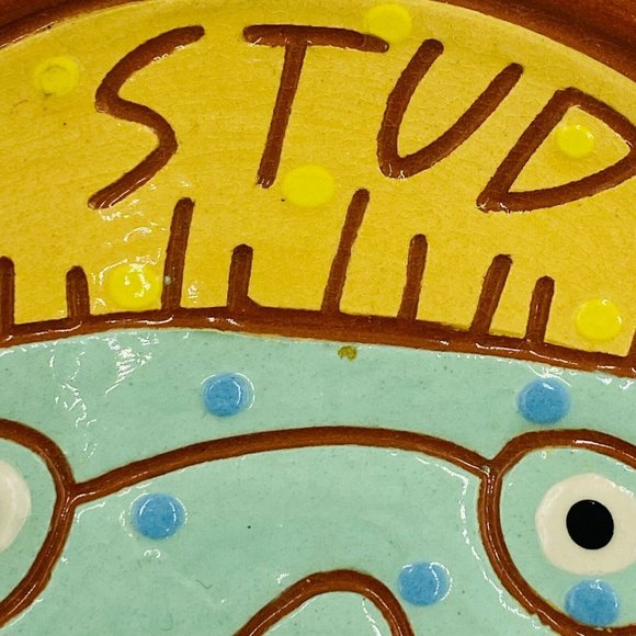 Animalia STUD Small Terra-cotta Bowl Trinket Ring Dish, 1997, Multicolor - Picture 2 of 7